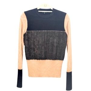 Rag and Bone Colorblock Silky Sweater with Wool accent